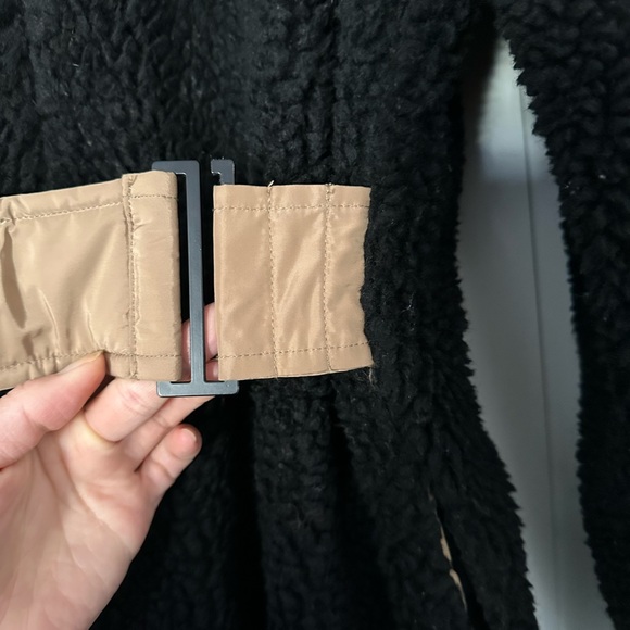 GANNI two tone wool long Sherpa Teddy coat Sz 34 Small S - Picture 11 of 14